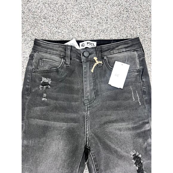 NWT - PTCL High Waist Demi Bootcut Jeans Black  Size 27 - Picture 4 of 5